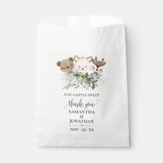 Woodland Forest Animal Baby Shower Favor Bag (Front)