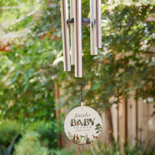 Woodland Forest Animal baby shower welcome sign Wind Chime