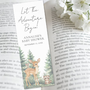 Woodland Forest Animals Adventure Baby Shower Bookmarks