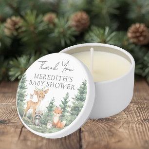 Woodland Forest Animals Adventure Baby Shower Mini Candle Favors