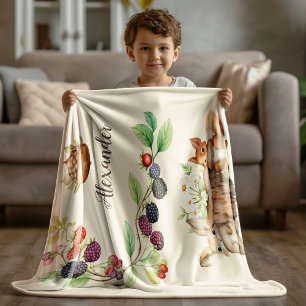 Woodland Forest Animals Baby Blanket