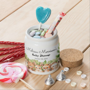 Woodland Forest Animals Baby Boy Shower Gifts Candy Jar