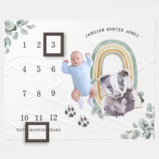 Woodland Forest Animals | Baby Milestone Blanket (Creator Uploaded)