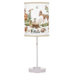 Woodland Forest Animals Baby Nursery Deer Fox Table Lamp at Zazzle