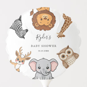 Woodland Forest Animals Baby Shower Balloon