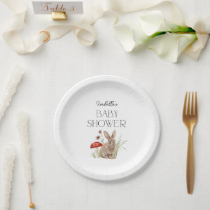 Woodland Forest Animals Baby Shower Custom Paper Plates
