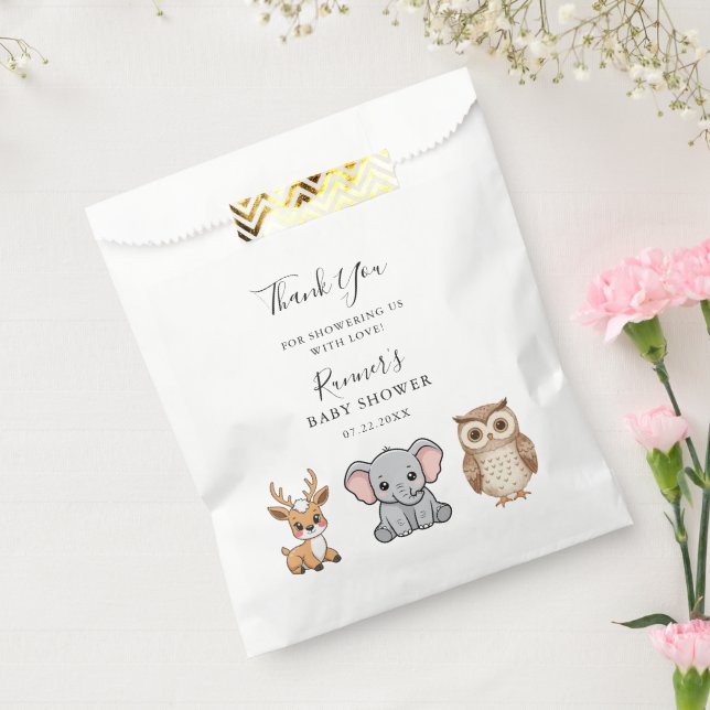 Woodland Forest Animals Baby Shower Favor Bag (Sealed)