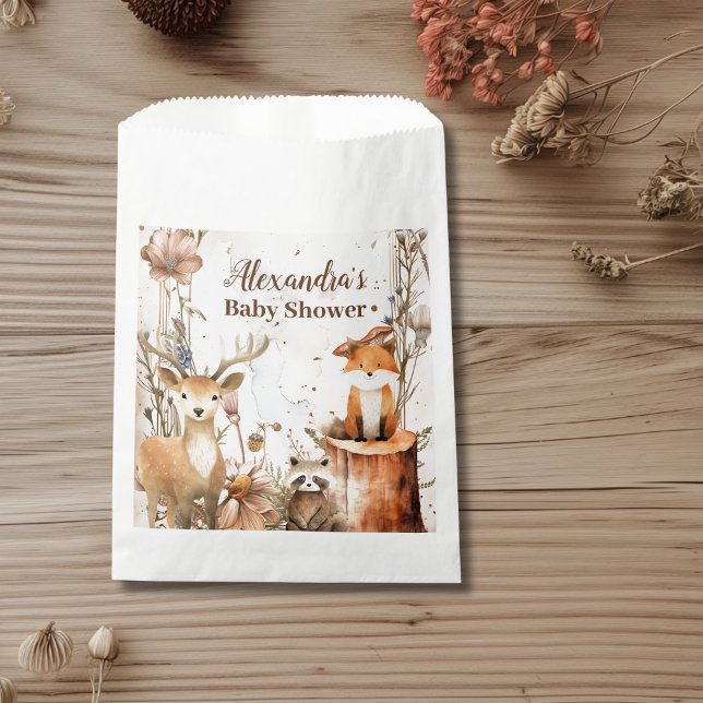 Woodland Forest Animals Baby Shower Favor Bag (Creator Uploaded)