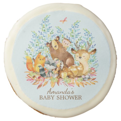 Woodland Forest Animals  Baby Shower Favor Cookie