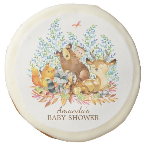 Woodland Forest Animals  Baby Shower Favor Cookie