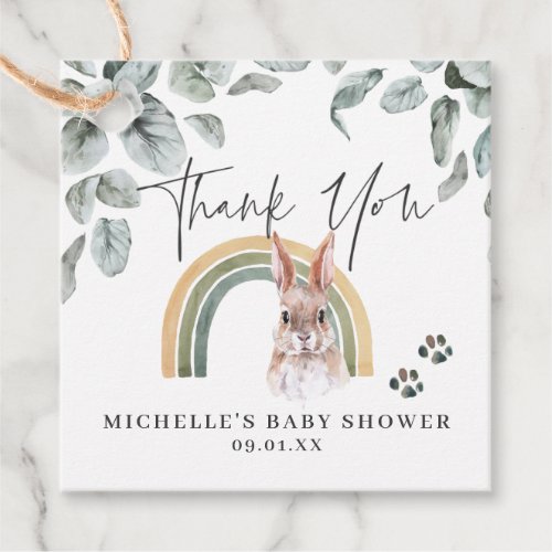 Woodland Forest Animals  Baby Shower Favor Tag