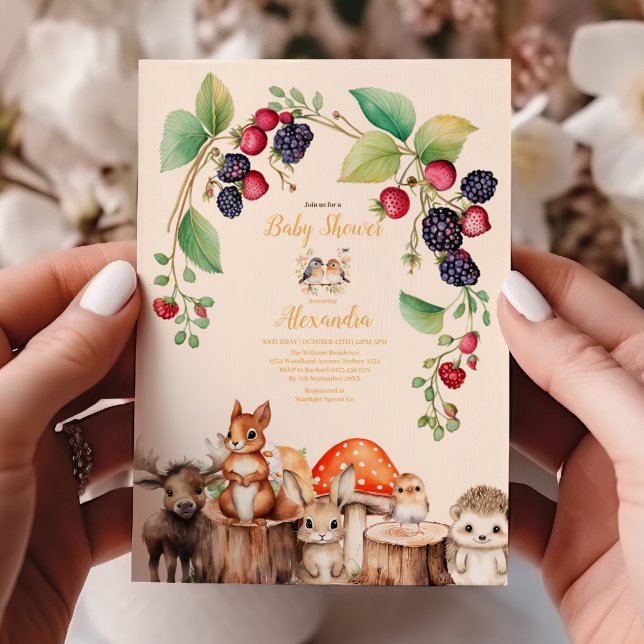 Woodland Forest Animals Baby Shower Invitation (Creator Uploaded)