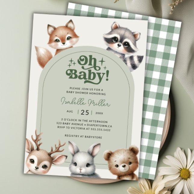 Woodland Forest Animals Baby Shower Invitation (Woodland Forest Animals Baby Shower Invitation)
