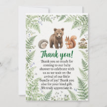 Woodland forest animals baby shower