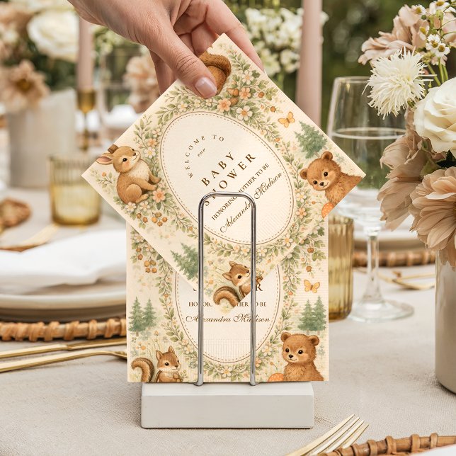 Woodland Forest Animals Baby Shower Napkins (Creator Uploaded)