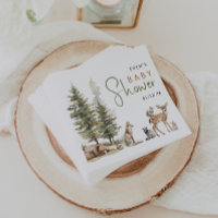 Woodland Forest Animals Baby Shower Napkins