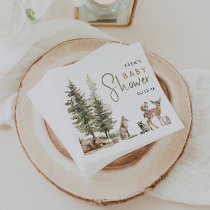 Woodland Forest Animals Baby Shower Napkins