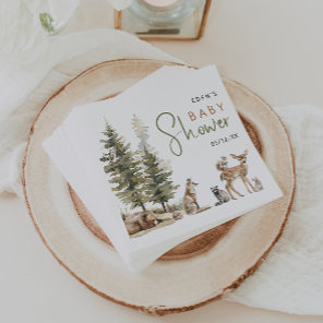 Woodland Forest Animals Baby Shower Napkins