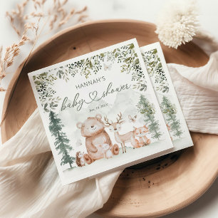 Woodland Forest Animals Baby Shower Napkins