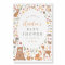 Woodland Forest Animals Baby Shower Welcome Sign