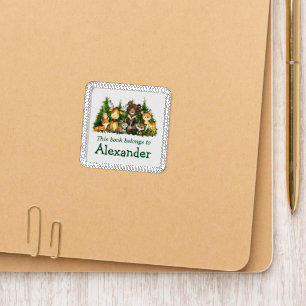 Woodland Forest Animals Book Sticker Keepsake Patch