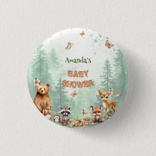 Woodland Forest animals botanical baby shower
