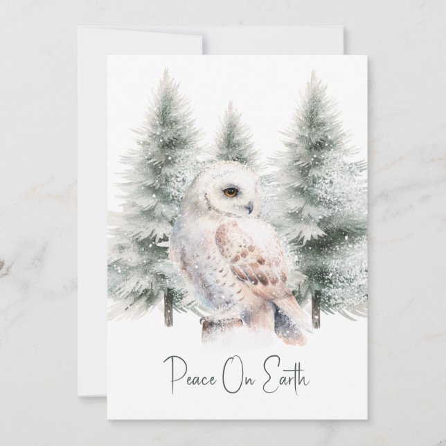 Woodland Forest Animals Christmas Holiday Card (Front)