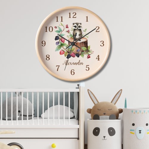 Woodland Forest Animals Clock