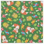 Woodland Forest Animals Cute Baby Nursery Kids Fabric