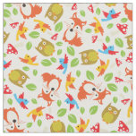 Woodland Forest Animals Cute Baby Nursery Kids Fabric