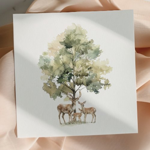 Woodland Forest Animals | Deer Family Baby Shower