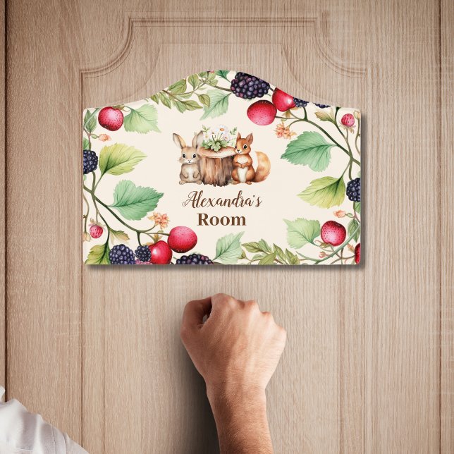 Woodland Forest Animals Door Sign (Creator Uploaded)