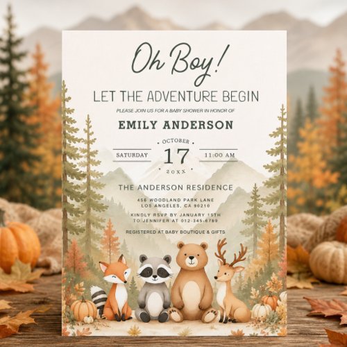 Woodland invitation theme