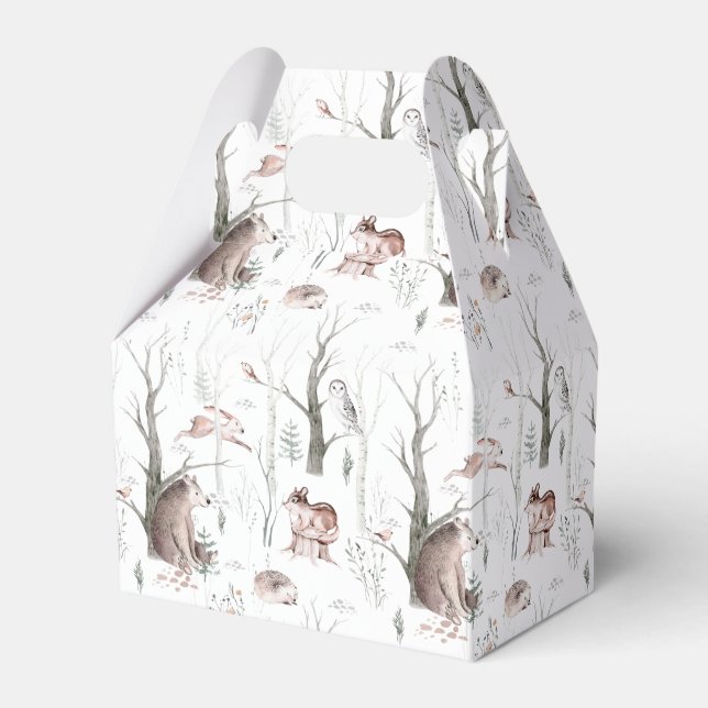 Woodland Forest Animals Favor Boxes (Front Side)
