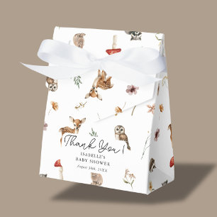 Woodland Forest Animals Gender Neutral Baby Shower Favor Boxes
