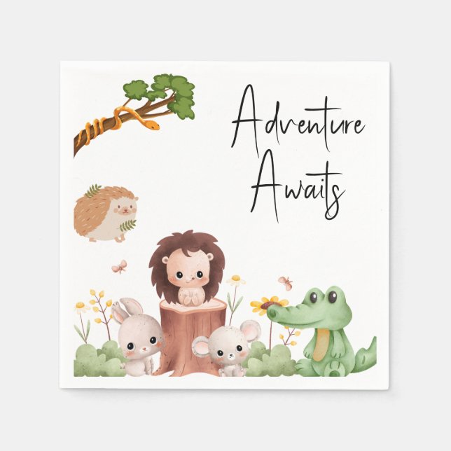 Woodland Forest Animals  Napkins (Front)