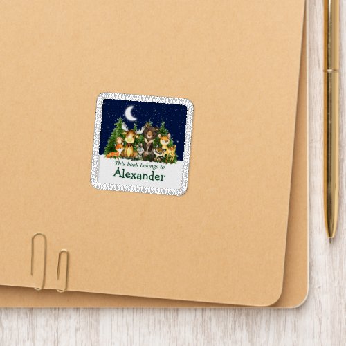 Woodland Forest Animals Sky Keepsake Book Sticker Patch