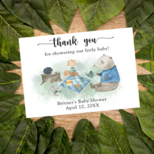 Woodland forest animals - thank you card