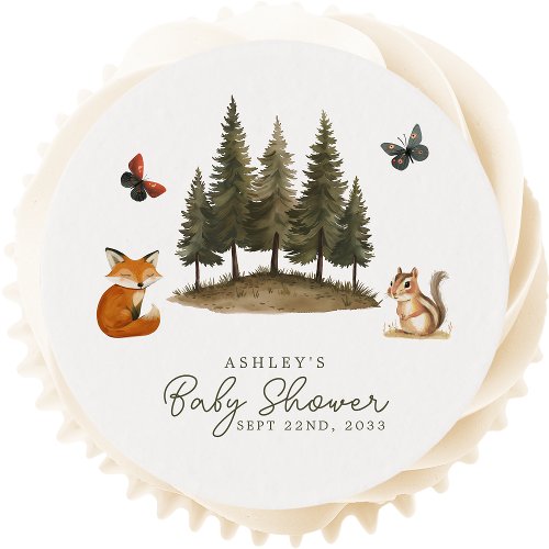Baby Shower Treats 7 Woodland Forest Animals Watercolor Baby Shower Edible Frosting Rounds