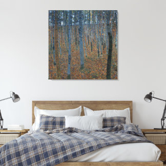 Woodland Forest Art Gustav Klimt-Beech Grove Canvas Print