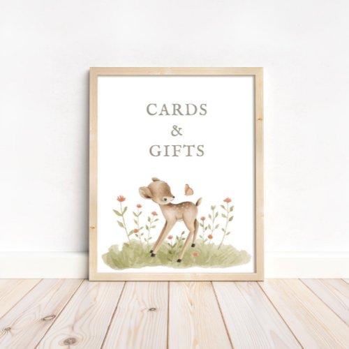 Woodland Forest Baby Shower Cards  Gifts Sign
