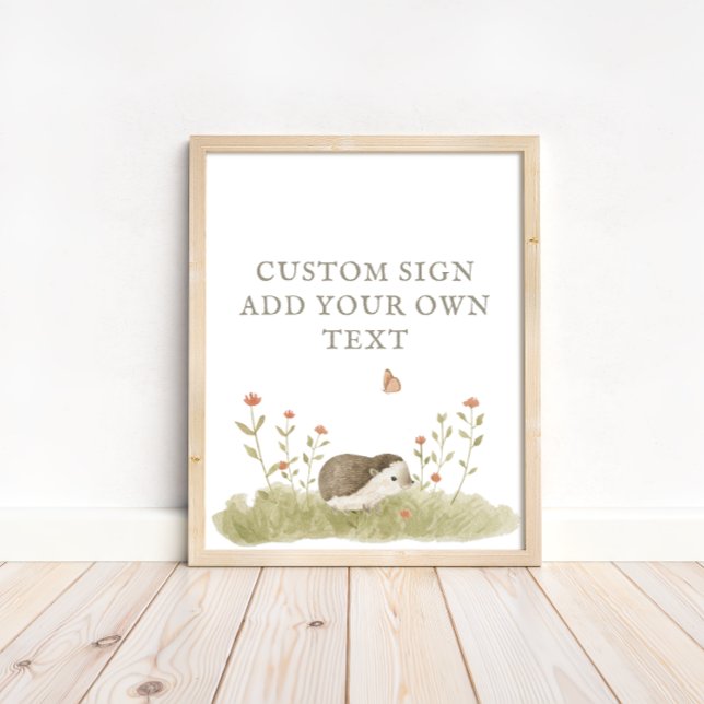 Woodland Forest Baby Shower Custom Text Poster (Creator Uploaded)