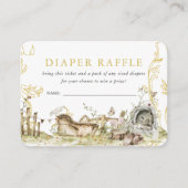 Woodland Forest Baby Shower | Diaper Raffle Enclosure Card (Front)