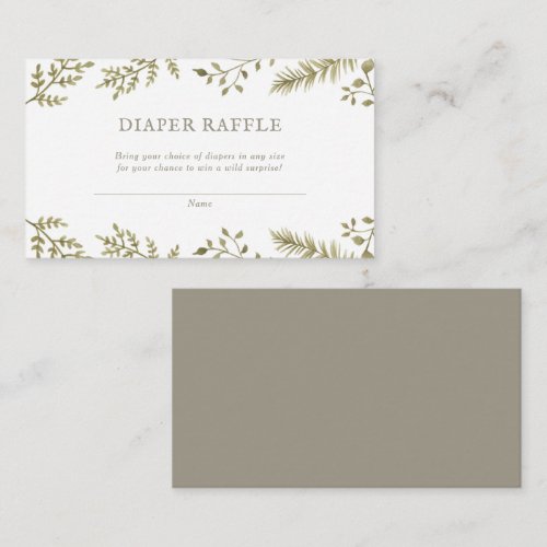 Woodland Forest Baby Shower Diaper Raffle