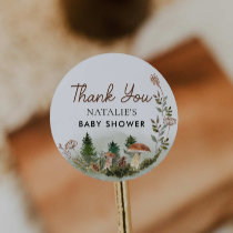 Woodland Forest Baby Shower Favor Classic Round Sticker