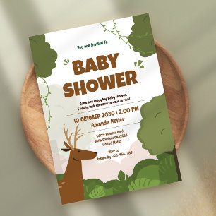 Woodland Forest Baby Shower Invitation
