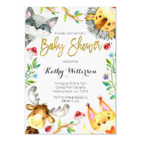 Woodland Forest Baby Shower invitation