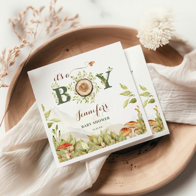 Woodland Forest Baby Shower Napkins (Creator Uploaded)