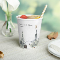 Woodland Forest Baby Shower Personalized  Paper Cups
