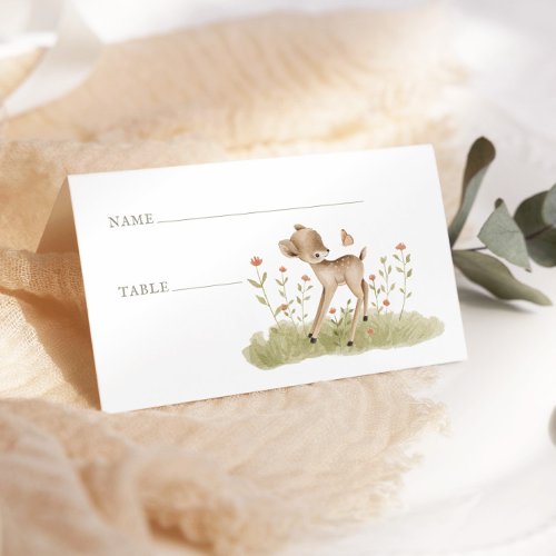 Woodland Forest Baby Shower Table Cards